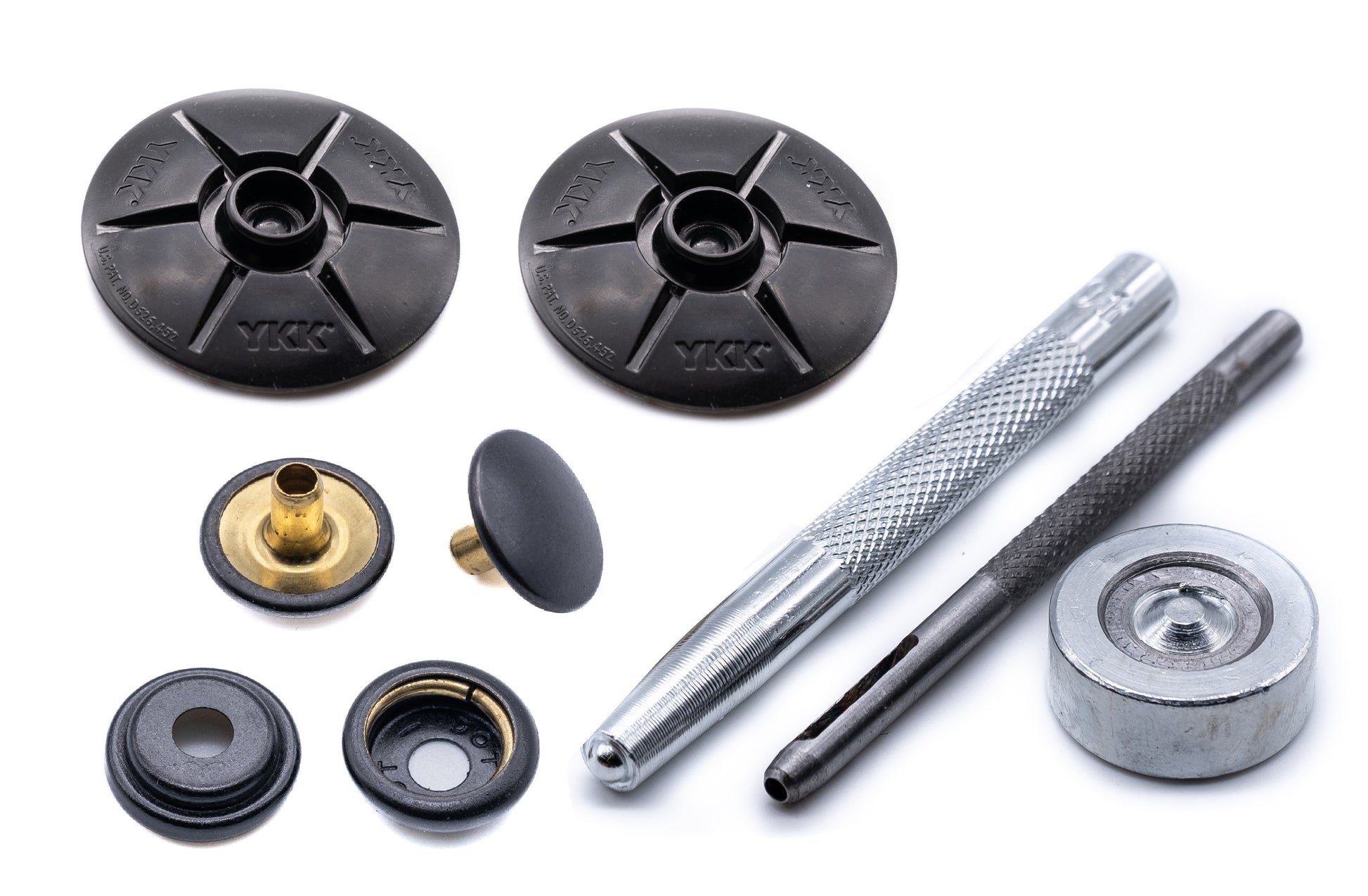 Snad YKK fastener self adhesive 40mm black domed stud kit