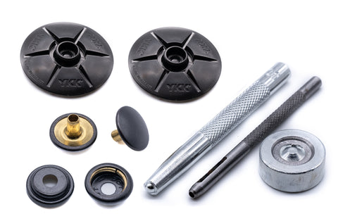 Snad YKK fastener self adhesive 40mm black domed stud kit