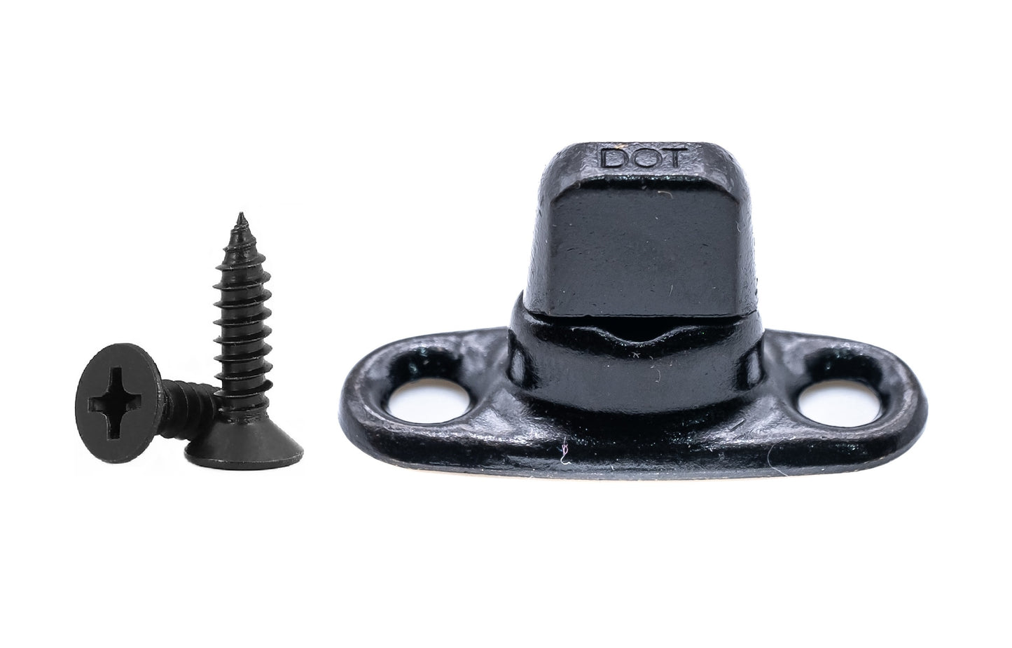Military oxide black turnbutton fastener 6mm 2 hole base