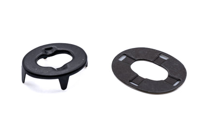 Military oxide black turnbutton fastener eyelet and washer