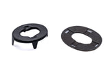 Military oxide black turnbutton fastener eyelet and washer