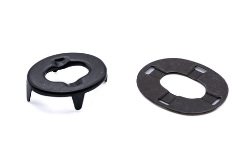 Military oxide black turnbutton fastener eyelet and washer