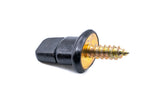 Military black Turnbutton fastener screw in base with brass thread "turnbuckles"