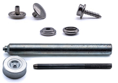 Canvas to deck press snap fastener kit 316 A4 stainless steel marine grade 5/8" screw stud