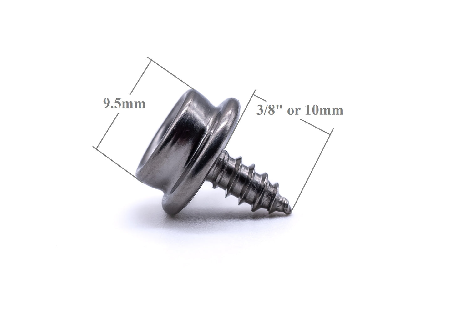 Durable DOT press snap fastener kit brass nickel plated canvas to deck 3/8" short screw with tools