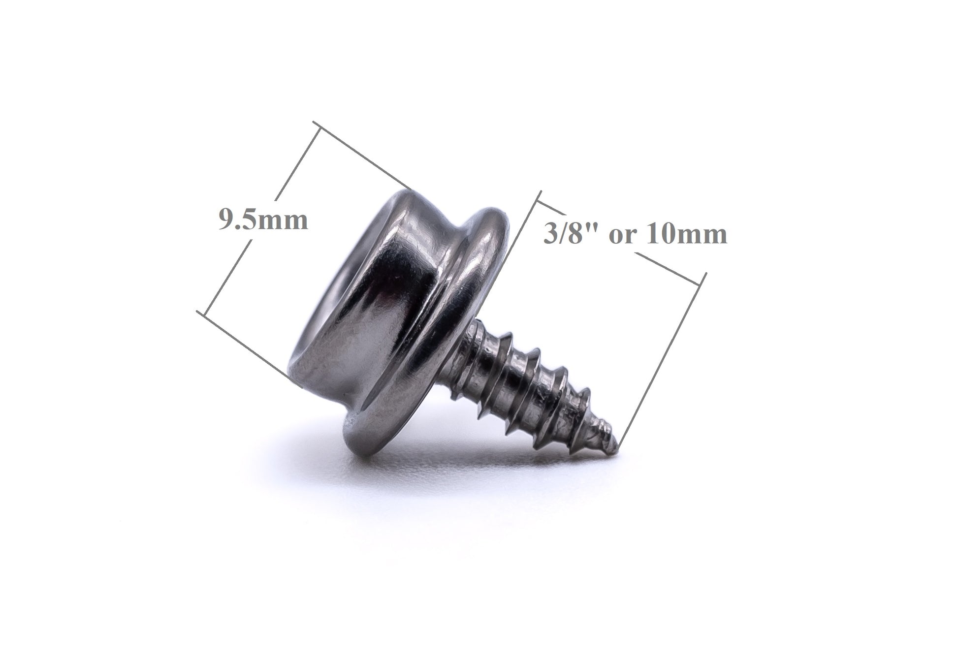 Durable DOT press snap fastener kit brass nickel plated canvas to deck 3/8" short screw with tools