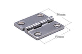 Square Butt Hinge 50x50mm 316 A4 marine grade stainless steel