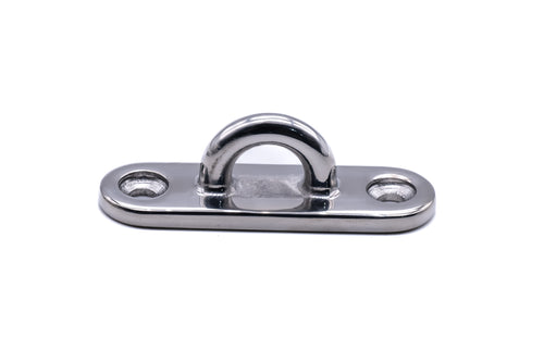 Pad eye oblong base stainless steel 316 a4 marine grade