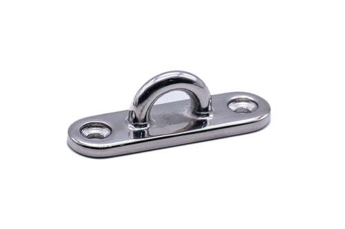 Pad eye oblong base stainless steel 316 a4 marine grade
