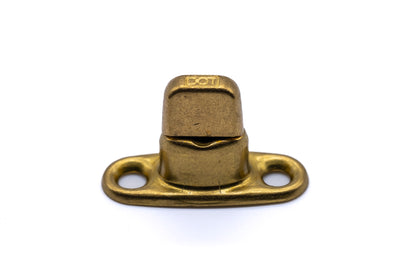 Solid brass gilt finish turnbutton fastener 2 hole base 8mm (Double height)