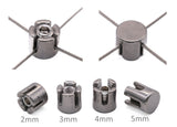 Stainless steel wire rope cross clamps / grips 316 A4 marine grade