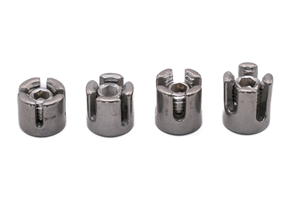 Stainless steel wire rope cross clamps / grips 316 A4 marine grade
