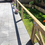 Wire balustrade stainless steel wire clamp decking patio area