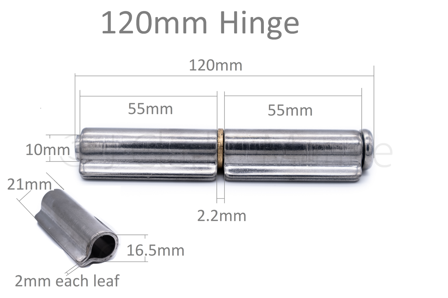 120mm 2 leaf weld on hinge for gates pin stainless steel brash washer