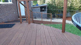 Wire balustrade stainless steel wire clamp decking patio area