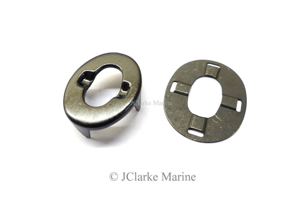 Military black turnbutton eyelet and washer 