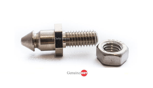 Lift the dot threaded stud and nut short