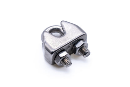 Stainless steel wire rope U bolt clamps / grips 316 A4 marine grade