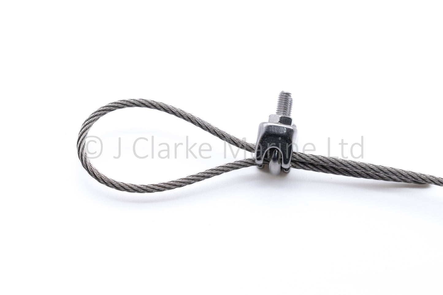 Stainless steel wire rope U bolt clamps / grips 316 A4 marine grade