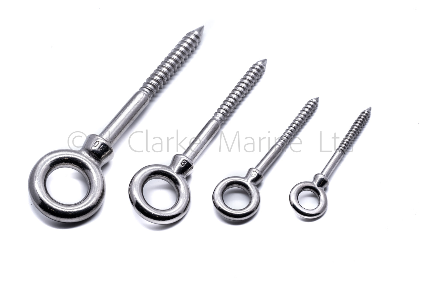 eye bolt woodscrew eye lifting wood stainless steel 316 a4 marine grade 50mm 60mm 80mm 100mm 6mm 8mm 10mm 5mm
