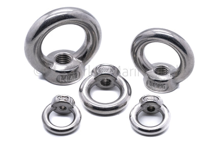stainless steel eye nuts 316 a4 marine grade eye loop bolt hole lifting m5 m6 m8 m10 m12
