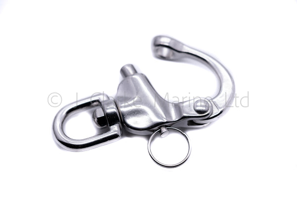 Stainless steel Spinnaker snap shackle 70mm and 87mm quick release marine grade a4 316