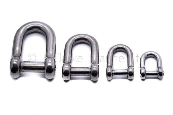 Marine grade stainless steel hex key flush pin shackle 316 A4 M4, M5, M6, M8, M10
