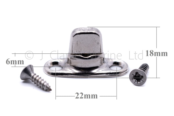 Turnbutton fastener 6mm set eyelet washer base stud screws