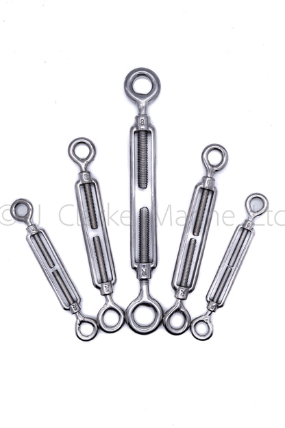 Stainless steel turnbuckle rigging screw eye to eye 316 A4 marine grade