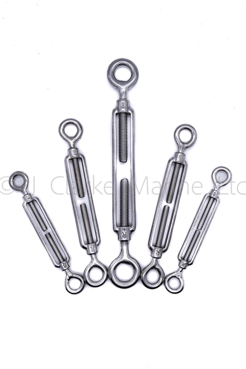 Stainless steel turnbuckle rigging screw eye to eye 316 A4 marine grade