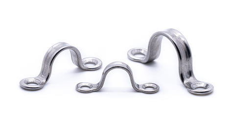 Stainless steel lacing eye straps hooks fasteners boat canvas canopy saddle clip 316 a4 marine grade