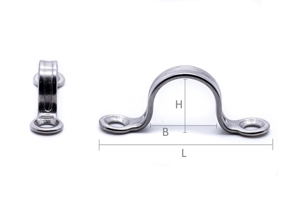 Stainless steel lacing eye straps hooks fasteners boat canvas canopy saddle clip 316 a4 marine grade