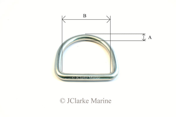 Stainless steel Dee Rings marine grade 316 A4 dog collar, webbing, leads