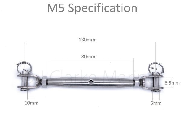 316 A4 marine grade stainless steel closed body turnbuckle rigging screws M5 M6 M8 5mm 6mm 8mm