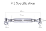 316 A4 marine grade stainless steel turnbuckle rigging screws M5 M6 M8 5mm 6mm 8mm
