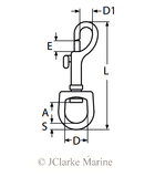 Dog lead trigger snap hook