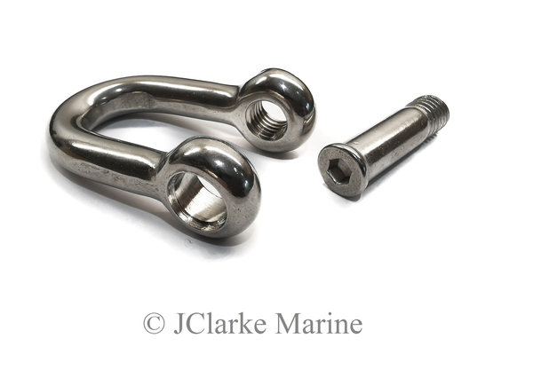 hex allen key stainless steel dee shackle marine grade 316 a4