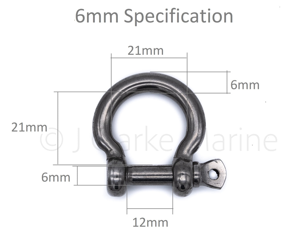 M4 M5 M6 M8 M10 M12 M14 M16 Droit D Manille Court Acier inoxydable Rupture  D Gréement Shackle Crochets Bateau Gréement Matériel